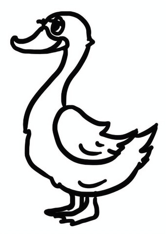 Cartoon Duck Coloring Page